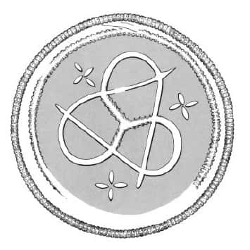 Triskel with long arms (Triskele mit langausgezogenen Enden)