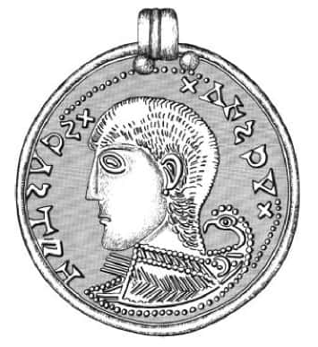 He in as a pictorial descendant of a Roman emperor. (Er in der Kaiserbildnachfolge.)
